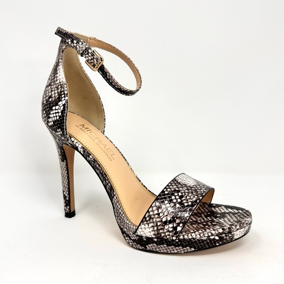 Michael Shannon Angelica Womens Sandals Snake Print Heel - Picture 3 of 12